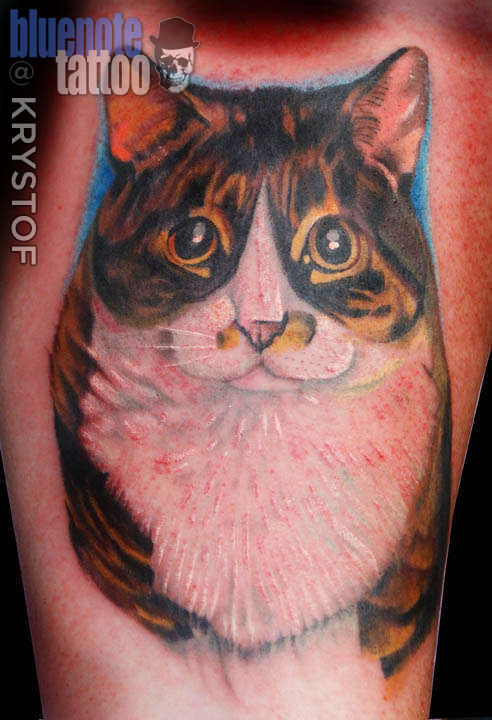 3D cat tattoo